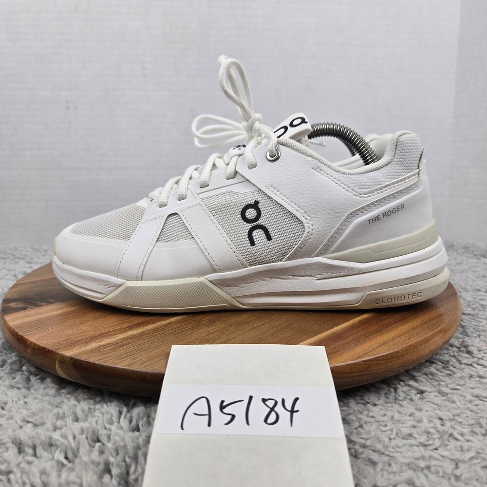 On Running Womens 8.5 The Roger Clubhouse Pro White Ice Performance Tennis Shoe